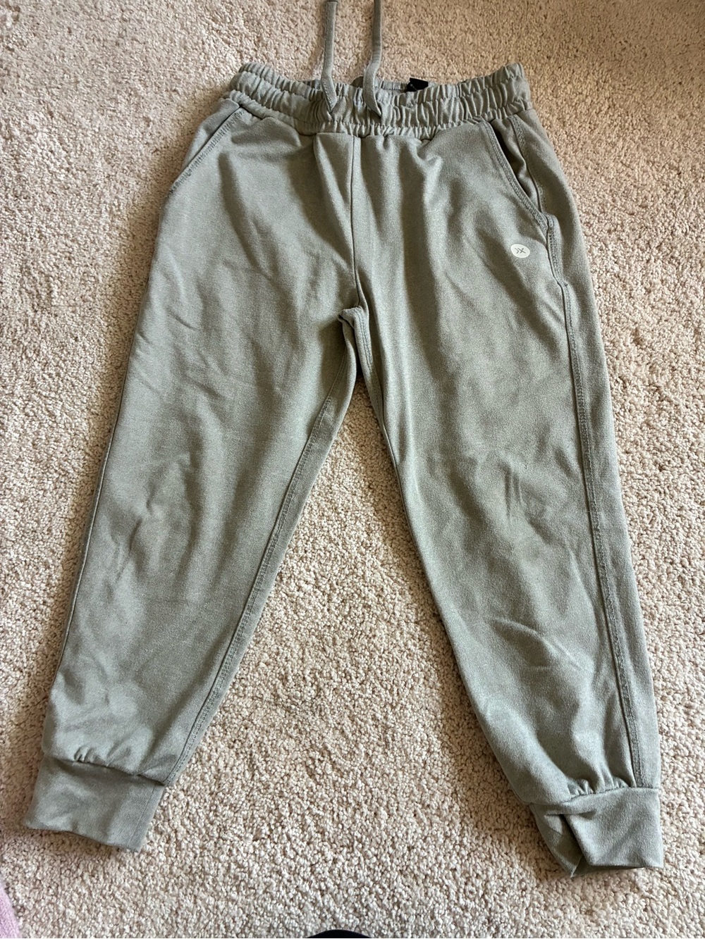 Athletic Olive Green Kids Jogger Sweatpants